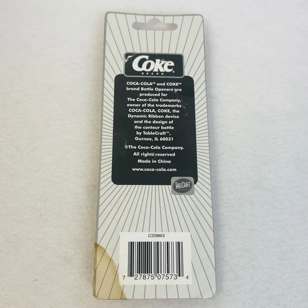 Coca-Cola Bottle Opener Silver Contour Bottle Chrome CC335WMCD TableCraft NEW